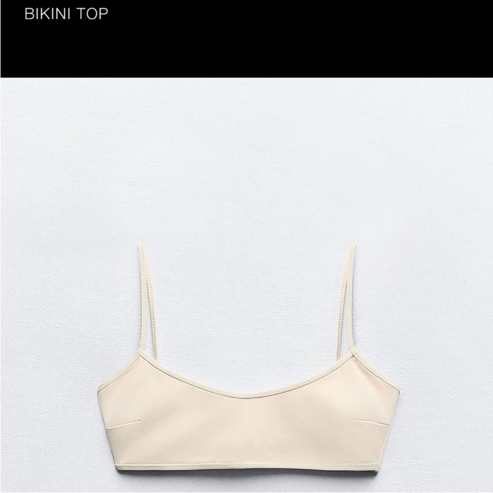 Elegant Cream Bikini Top and bottoms